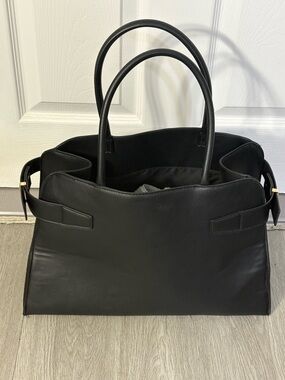 H&M Black Double-Handle Structured Tote